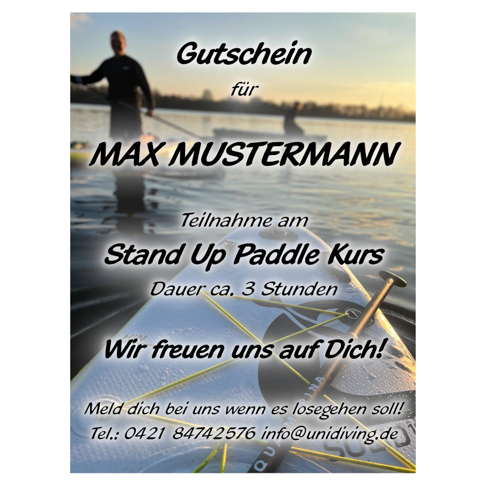 Stand Up Paddle Kurs Gutschein