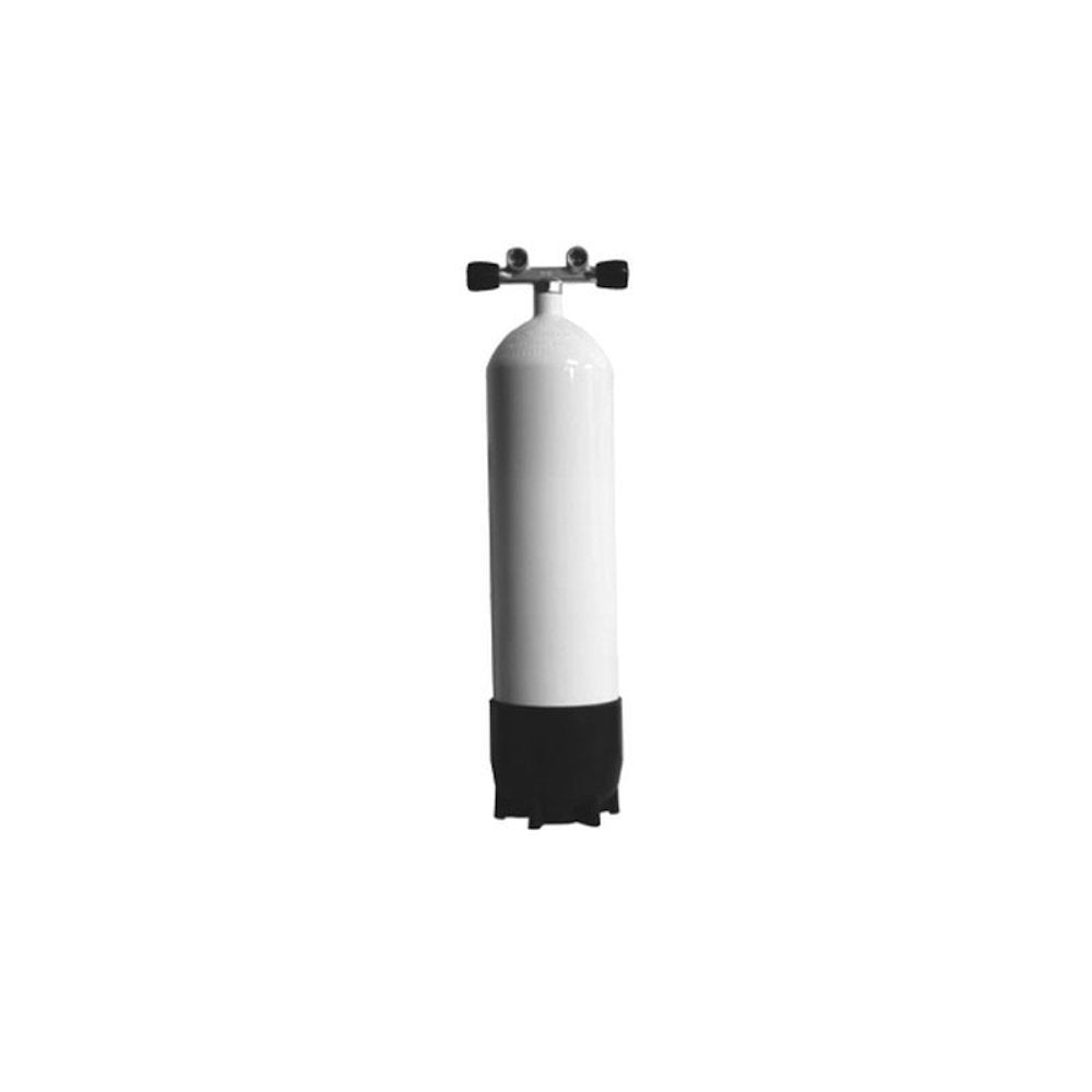 Polaris Tauchflasche ECS 10 L Stahl TG mit Standfuß und Twinventil
